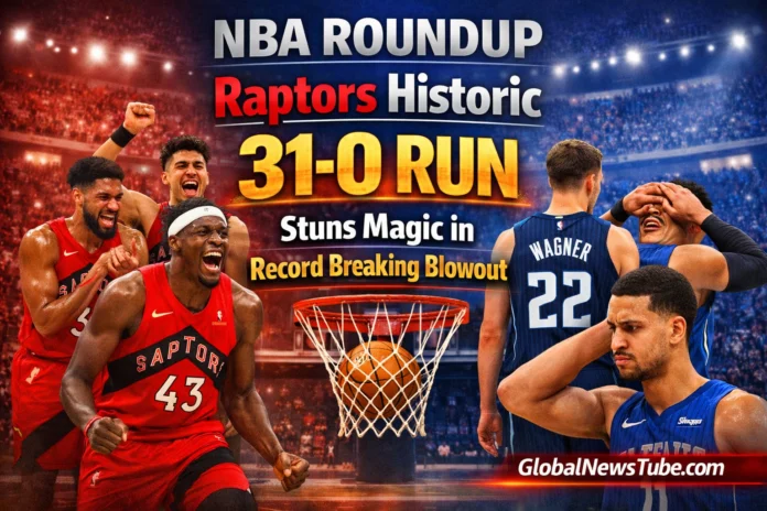 NBA Roundup Raptors Historic 31-0 Run Stuns Magic in Record Breaking Blowout | globalnewstube.com