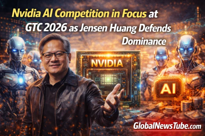 Nvidia AI Competition in Focus at GTC 2026 as Jensen Huang Defends Dominance | globalnewstube.com