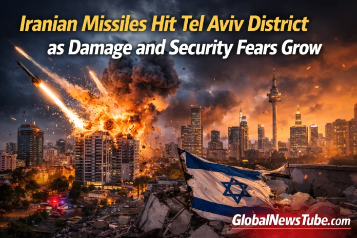 Iranian Missiles Hit Tel Aviv District as Damage and Security Fears Grow | globalnewstube.com