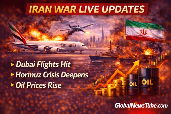 Iran War Live Updates Dubai Flights Hit Hormuz Crisis Deepens Oil Prices Rise | globalnewstube.com