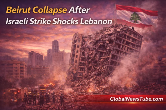 Beirut Building Collapse After Israeli Strike Shocks Lebanon | globalnewstube.com