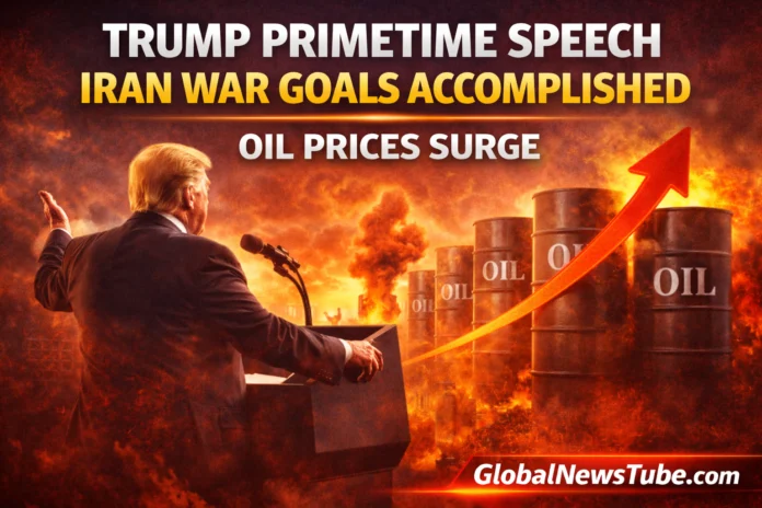 Trump Primetime Speech Declares Iran War Goals Accomplished as Oil Prices Surge | globalnewstube.com