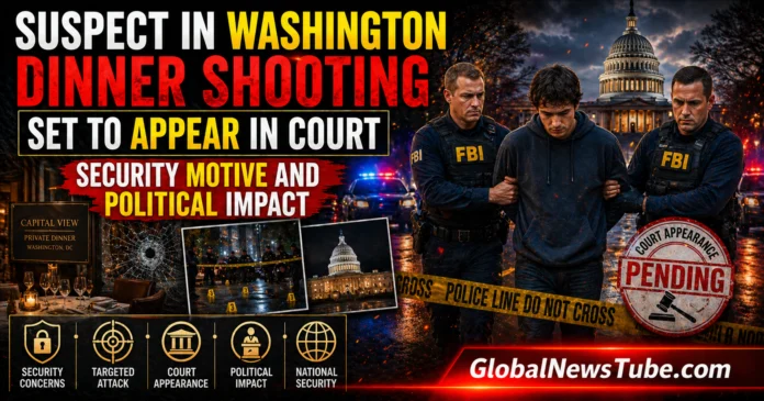 Suspect in Washington Dinner Shooting Set to Appear in Court Security Motive and Political Impact | globalnewstube.com