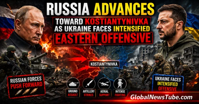 Russia Advances Toward Kostiantynivka as Ukraine Faces Intensified Eastern Offensive | globalnewstube.com