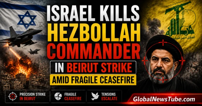 Israel Kills Hezbollah Commander in Beirut Strike Amid Fragile Ceasefire | globalnewstube.com