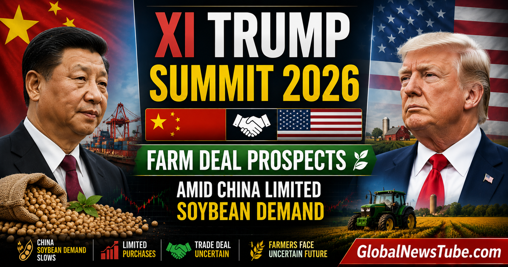 Xi Trump Summit 2026 Farm Deal Prospects Amid China Limited Soybean Demand | globalnewstube.com Xi Trump Summit 2026 Farm Deal Prospects Amid China Limited Soybean Demand | globalnewstube.com