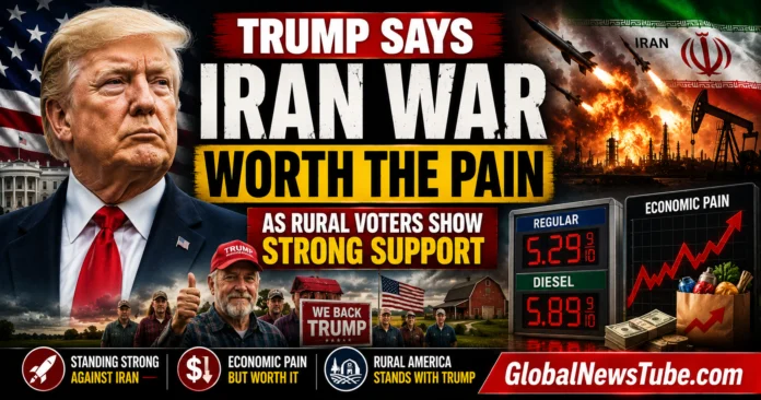 Trump Says Iran War Worth Economic Pain as Rural Voters Show Strong Support | globalnewstube.com