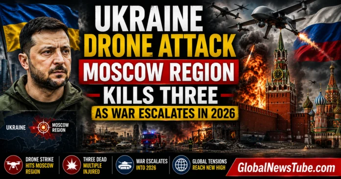 Ukraine Drone Attack Moscow Region Kills Three as War Escalates in 2026 | globalnewstube.com
