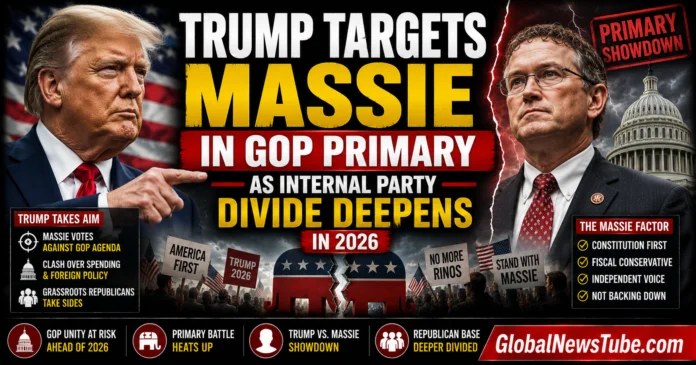 Trump Targets Massie in GOP Primary as Internal Party Divide Deepens in 2026 | globalnewstube.com