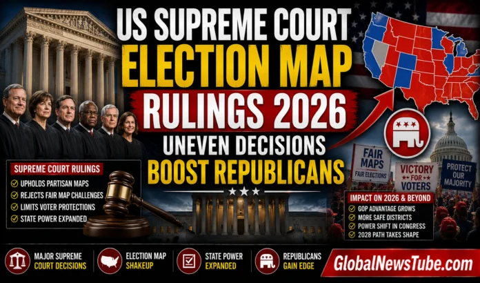 US Supreme Court Election Map Rulings 2026 Uneven Decisions Boost Republicans | globalnewstube.com