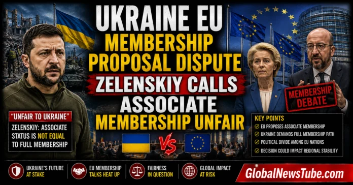 Ukraine EU Membership Proposal Dispute Zelenskiy Calls Associate Membership Unfair | globalnewstube.com